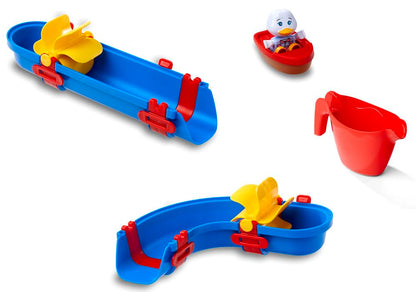 AquaPlay Sploshy Cascade badspeelgoed, waterspeelgoed voor kinderen vanaf 1,5 jaar, speelgoedwaterbaan met glijbaan en boot, inclusief zuignappen voor badkuip enz.