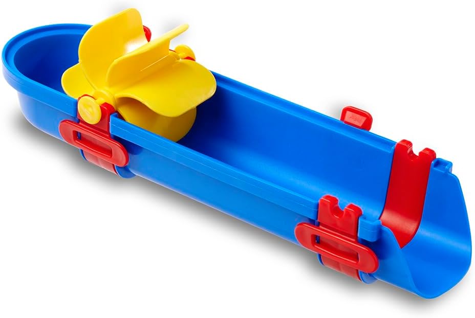 AquaPlay Sploshy Cascade badspeelgoed, waterspeelgoed voor kinderen vanaf 1,5 jaar, speelgoedwaterbaan met glijbaan en boot, inclusief zuignappen voor badkuip enz.