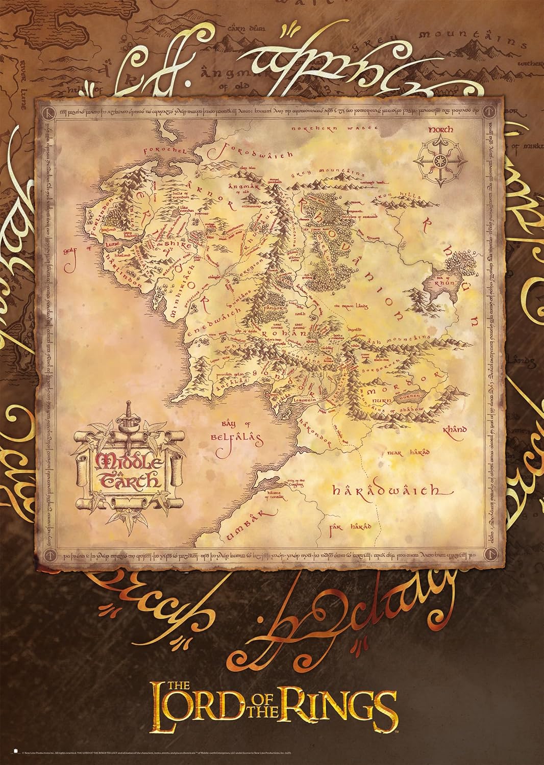 Schmidt Spiele 58551 58551 58551 - Mr Ringe - Middle Earth - 1000-Piece Jigsaw Puzzle - Multicoloured