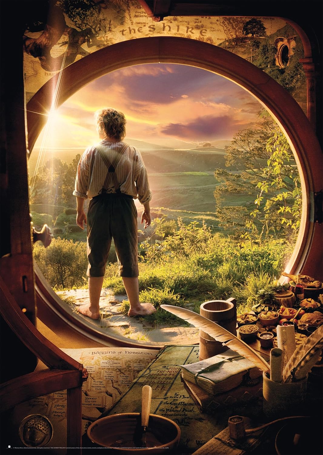 Schmidt Spiele 58552 58552 The Hobbit 58552 Puzzle 1000-Piece Leaving Bag End Multi-Coloured
