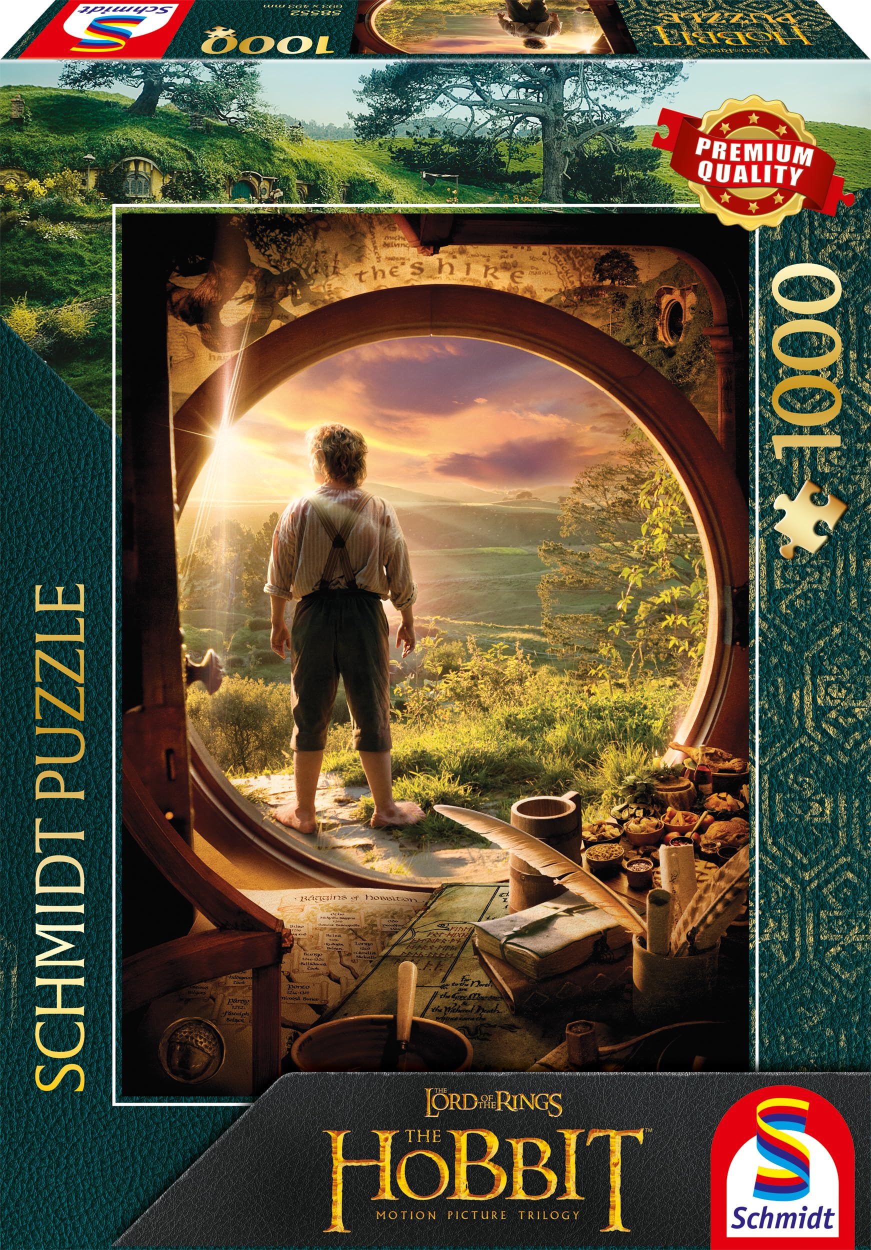 Schmidt Spiele 58552 58552 The Hobbit 58552 Puzzle 1000-Piece Leaving Bag End Multi-Coloured