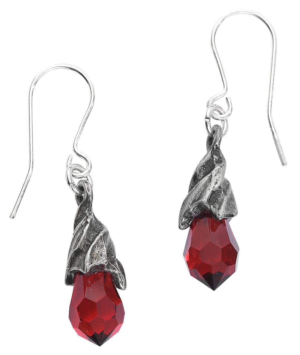 Alchemy Gothic Empyrean Tear Earrings Orecchini Colore Argento