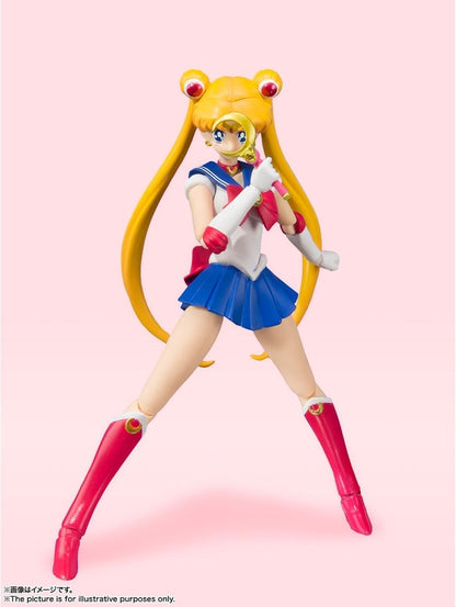 BANDAI Spirits S.H. Figuarts Sailor Moon Sailor Moon Animation Color Edition (Wederverkoopversie), ca. 140 mm, PVC & ABS, voorgeschilderde actiefiguur
