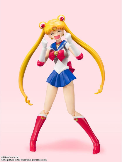BANDAI Spirits S.H. Figuarts Sailor Moon Sailor Moon Animation Color Edition (Wederverkoopversie), ca. 140 mm, PVC & ABS, voorgeschilderde actiefiguur
