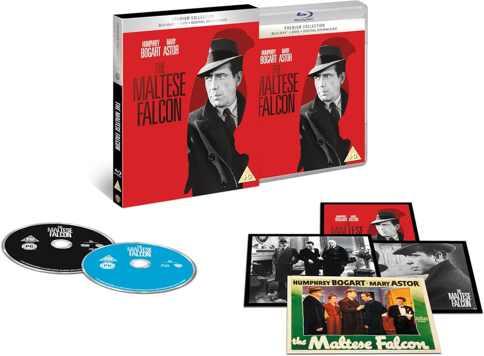 The Maltese Falcon Slipcased Edition Blu Ray / DVD / Digital Download / Art Cards / Region Free Blu Ray
