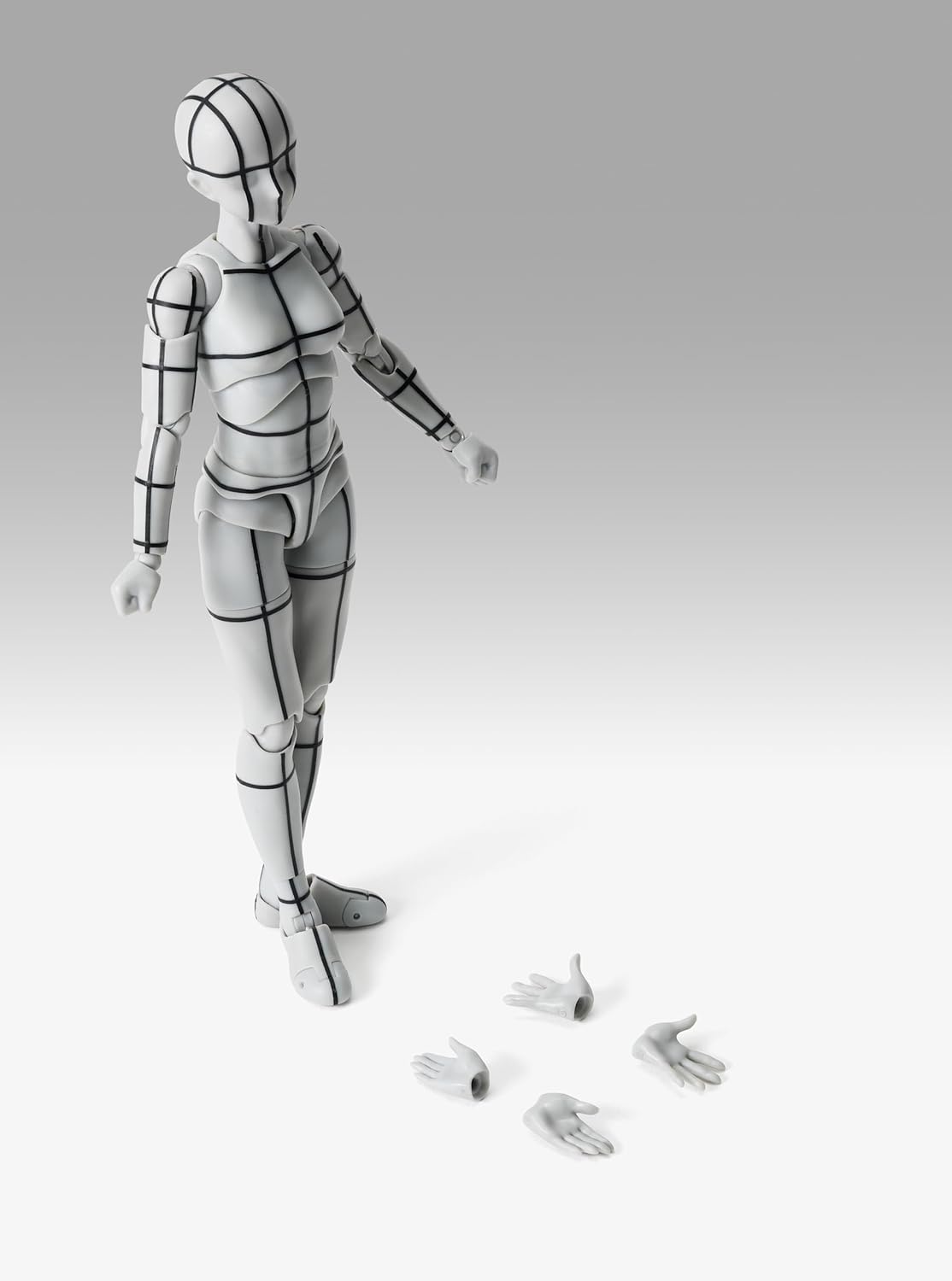 TAMASHII NATIONS - Body-Kun/Body-Chan - Body Chan -Sports- Edition-Wire Frame- (Gray Color ver.), Bandai Spirits S.H.Figuarts Action Figure
