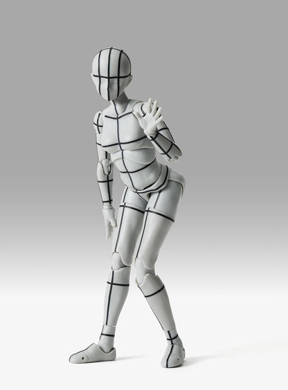 TAMASHII NATIONS - Body-Kun/Body-Chan - Body Chan -Sports- Edition-Wire Frame- (Gray Color ver.), Bandai Spirits S.H.Figuarts Action Figure