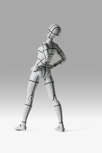 TAMASHII NATIONS - Body-Kun/Body-Chan - Body Chan -Sports- Edition-Wire Frame- (Gray Color ver.), Bandai Spirits S.H.Figuarts Action Figure