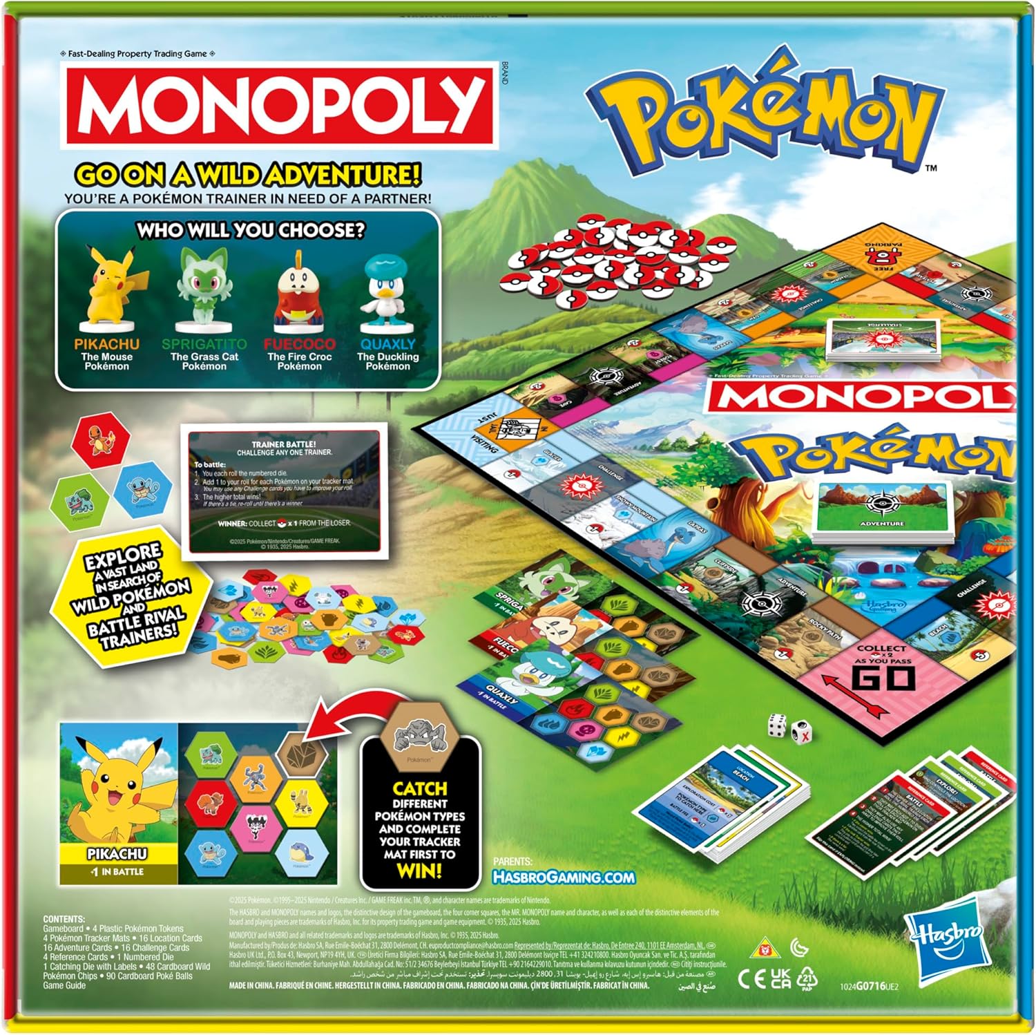 Monopoly Pokémon Edition Board Game - English Version