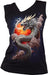 Spiral - SUN DRAGON (Female Black Sleeveless Tops) Ex Ex Large