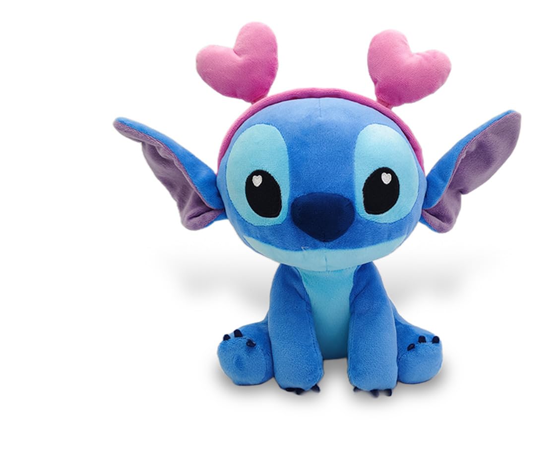 Simba Peluche Stitch Love Corazones 25 cm .Licencia Disney 100% Original, Apto para Todas Las Edades (6315870193