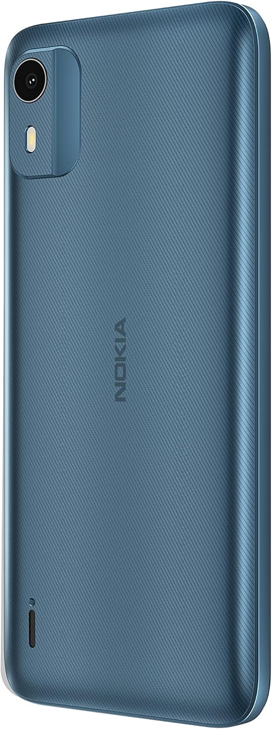 Nokia C12 6.3” HD+ Dual SIM Smartphone, Android 12 (Go edition), Octa-core 2GB RAM/64GB ROM, 8MP Rear /5MP Front Cameras, Night & Portrait modes, IP52 Rating, 3000mAh Battery - Cyan