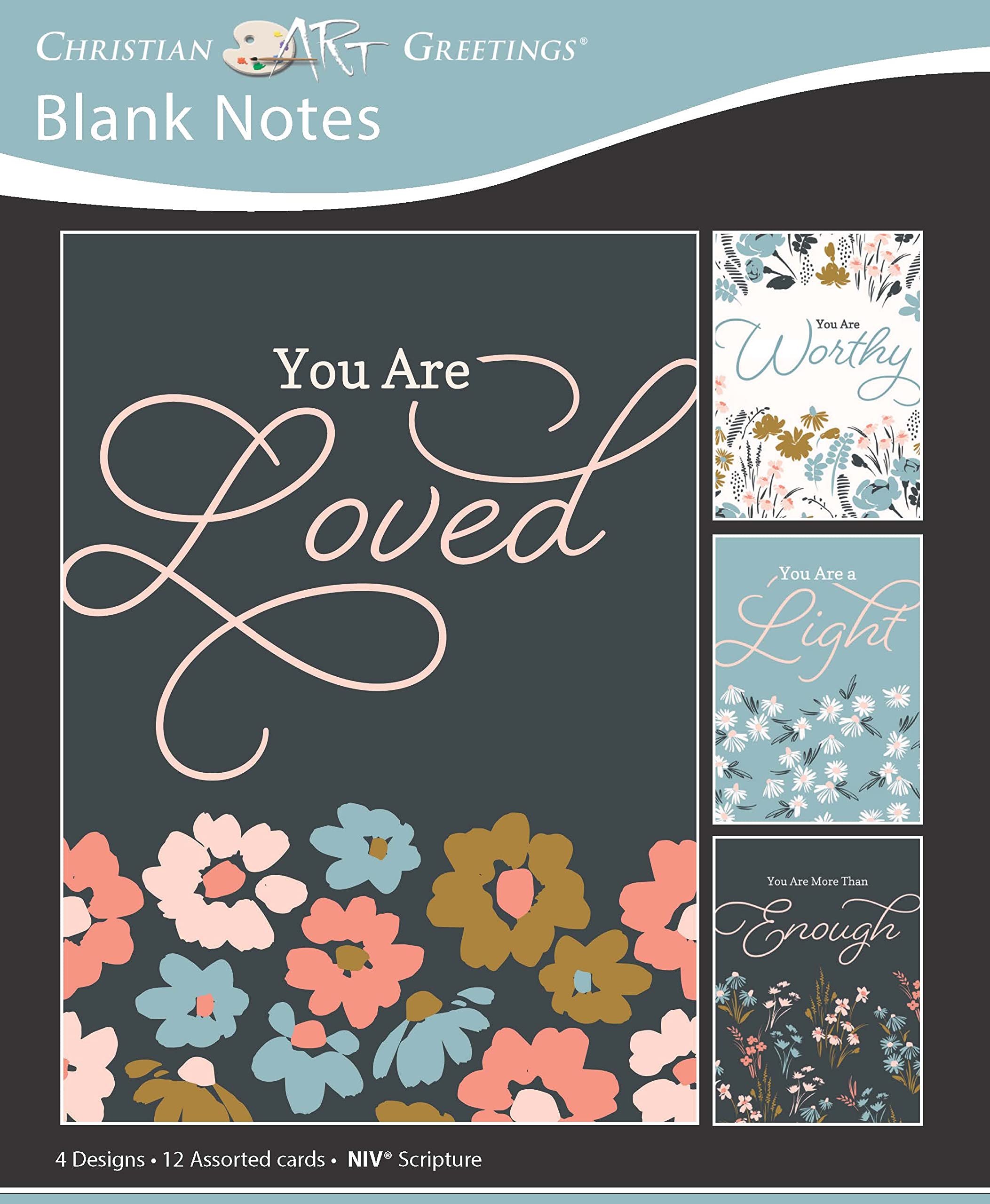 Christian Art Greetings Card-Boxed-You Are Loved Encouragement (NIV) (Pack Of 12