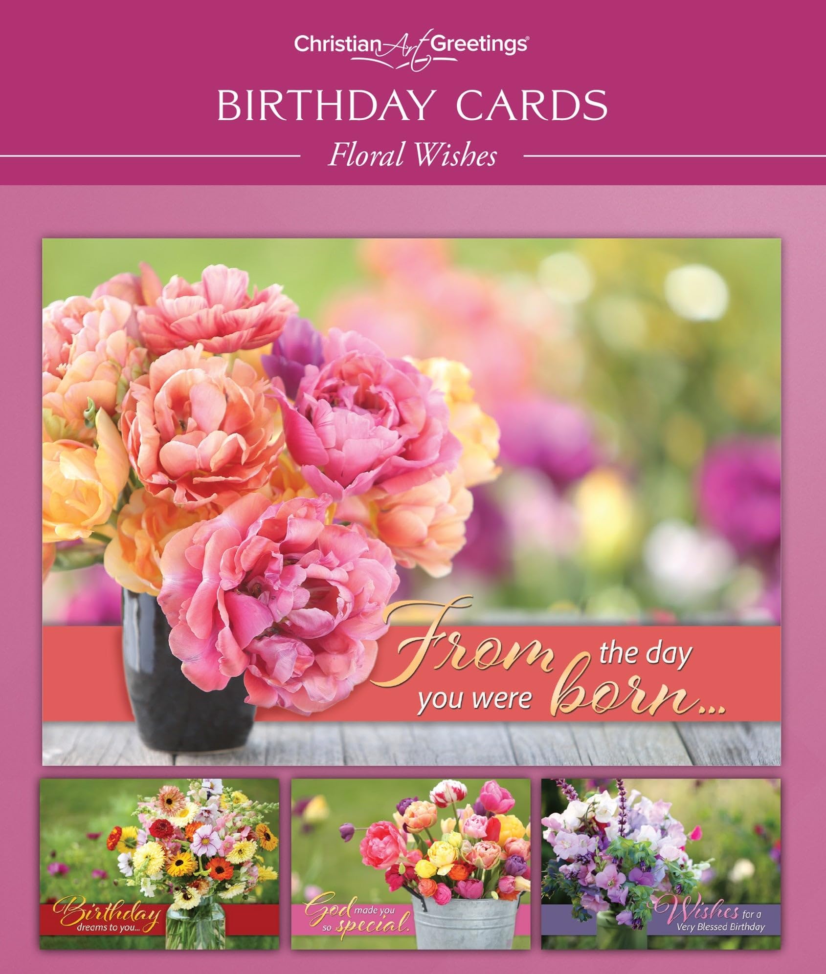 WARNER PRESS EVERYDAY FLORAL WISHES - BIRTHDAY - KJV Scripture