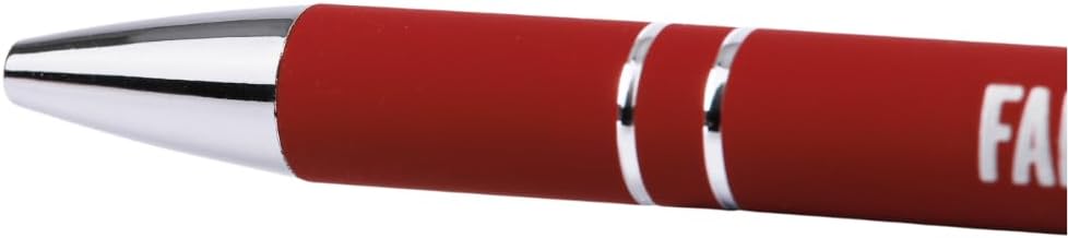 Swanson Christian Products Faith Over Fear | Black Ink Retractable Ballpoint Pen | Touch-Screen Stylus Tip | Religious Gift for Men and Women With Gift Box | Red