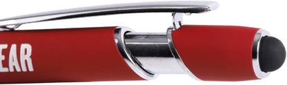 Swanson Christian Products Faith Over Fear | Black Ink Retractable Ballpoint Pen | Touch-Screen Stylus Tip | Religious Gift for Men and Women With Gift Box | Red