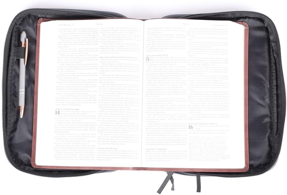 Bible Cover Lambskin Black Large