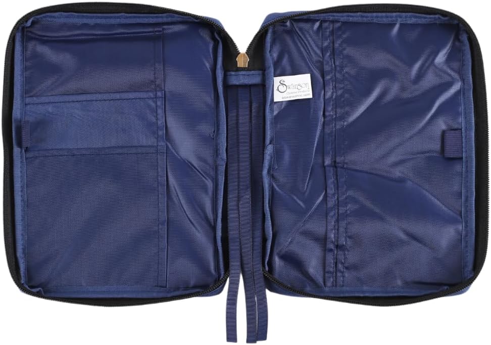 Butterfly Bible Cover Made in Canvas | Bible Case Church Bags| Book Holder with Handle Strap Zipper Penloop Ribbon Bookmarks Interior Pockets| Large