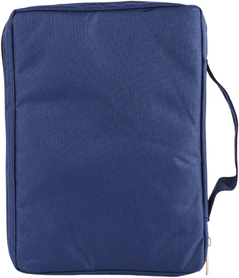 Butterfly Navy Blue Bible Cover | Bible Case | Book Bag | Book Cover Protector with Ribbon Bookmark Pen Loop Organizer Pockets (9X6.5X1.37 Inches