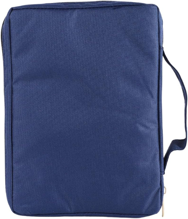 Butterfly Navy Blue Bible Cover | Bible Case | Book Bag | Book Cover Protector with Ribbon Bookmark Pen Loop Organizer Pockets (9X6.5X1.37 Inches
