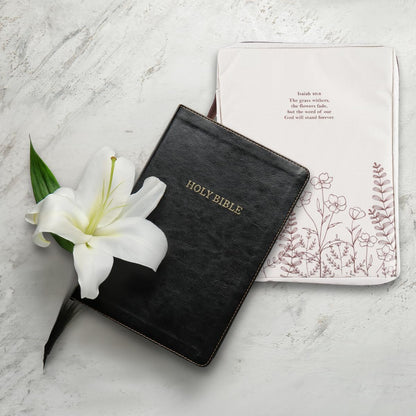 Bible Cover Canvas Isaiah 40:8 Wildflowers Large