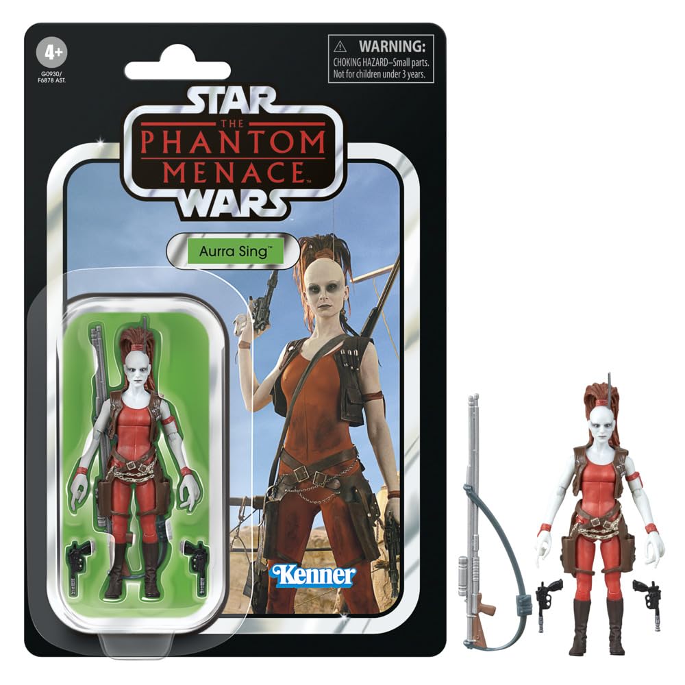 Star Wars The Vintage Collection Aurra Sing, Star Wars: Die dunkle Bedrohung Action-Figur (Skala 9,5 cm