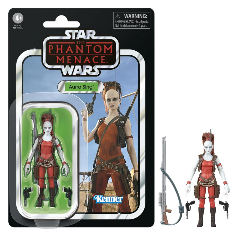 Star Wars The Vintage Collection Aurra Sing, Star Wars: Die dunkle Bedrohung Action-Figur (Skala 9,5 cm