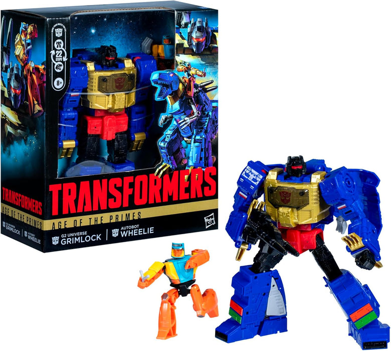 Transformers Age of The Primes Leader Class G2 Universe Grimlock, 7.5-inch Converting Action Figure, for Boys and Girls Ages 8+