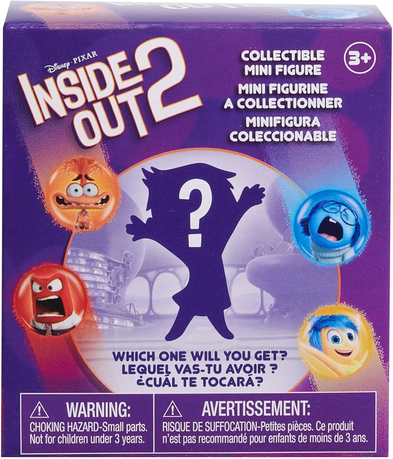 Just Play Minifiguras coleccionables Inside out 2 de Disney y Pixar, de 2,5 cm a 6,4 cm de Altura, Juguetes para niños a Partir de 3 años