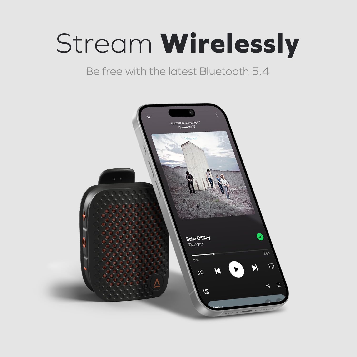 Creative - Muvo Free Clip-On Wireless Speaker With Microphone