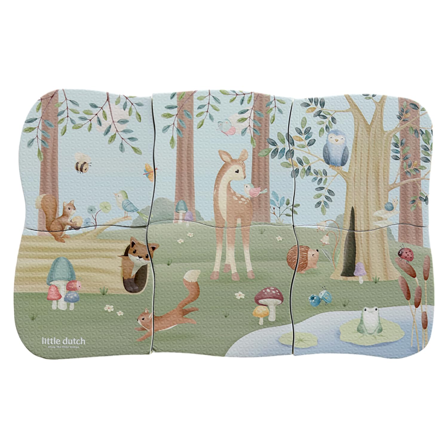 Little Dutch 2013813 puzzle da bagno in schiuma – Forest Friends