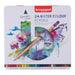 BRUYNZEEL Expression Crayons de couleur aquarellables set de 24 + pinceau| Crayons solubles à l'eau pour adultes, Bullet Journaling
