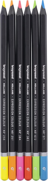 Kleurpotloden Bruynzeel Expression neon: 6 stuks (60312006)