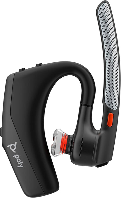 POLY Voyager Legend 30 Bluetooth Wireless Headset | Single Ear | 4 Noise-Cancelling Microphones | Wind Blocking | Up to 10 Hours Battery | Lightweight and Comfortable | For Calls or Meetings | Black