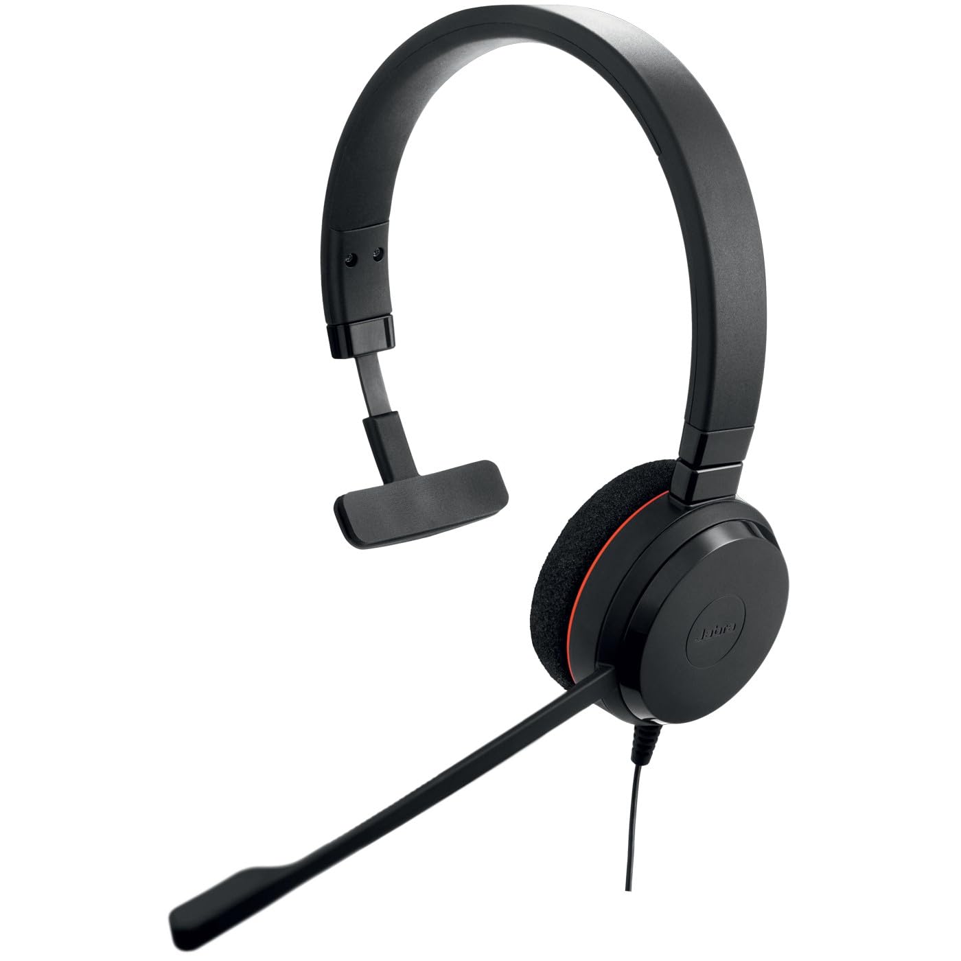 Jabra Evolve 20 Mono Headset – Microsoft Certified Headphones for VoIP Softphone with Passive Noise Cancellation – USB-C/A – Black