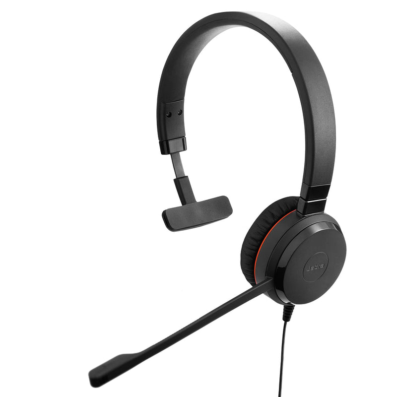 Jabra Evolve 30 II, cuffie monofocali certificate Unified Communications con unità di controllo chiamate, microfono a cancellazione del rumore, indicatori LED, eccellente qualità del suono - USB-C/A