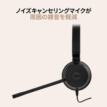 Jabra Evolve 30 II, cuffie monofocali certificate Unified Communications con unità di controllo chiamate, microfono a cancellazione del rumore, indicatori LED, eccellente qualità del suono - USB-C/A