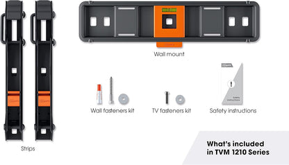 Vogel's TVM 1215 tilting TV wall bracket for 19-43 inch TVs, Max. 33 lbs (15 kg), TV wall mount, Max. VESA 200x200, Universal compatibility
