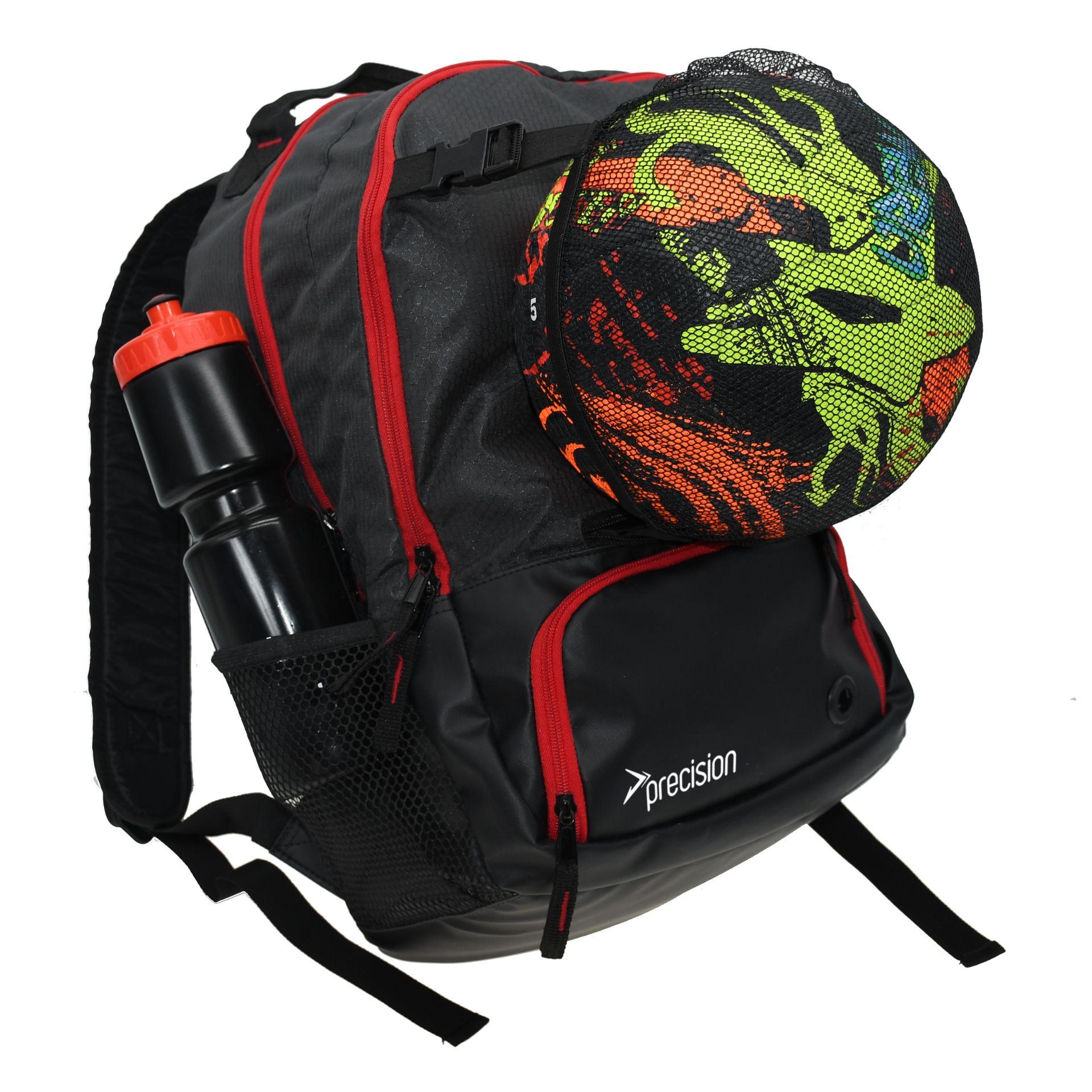 Precision Pro HX Back Pack with Ball Holder 44 Litres Charcoal Black/Red 44 Litres Charcoal Black/Red
