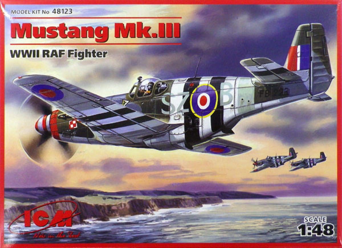 ICM Mustang MK.III, 48123-Modellino radiocomandato della Mondiale, Colore Assortiti, Medio, ICM48123