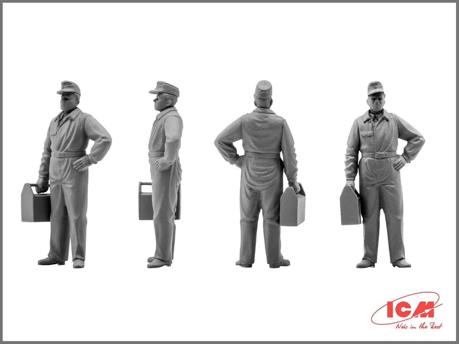 ICM ICM48082 1:48-Luftwaffe Pilots & Ground Personnel (1939-1945