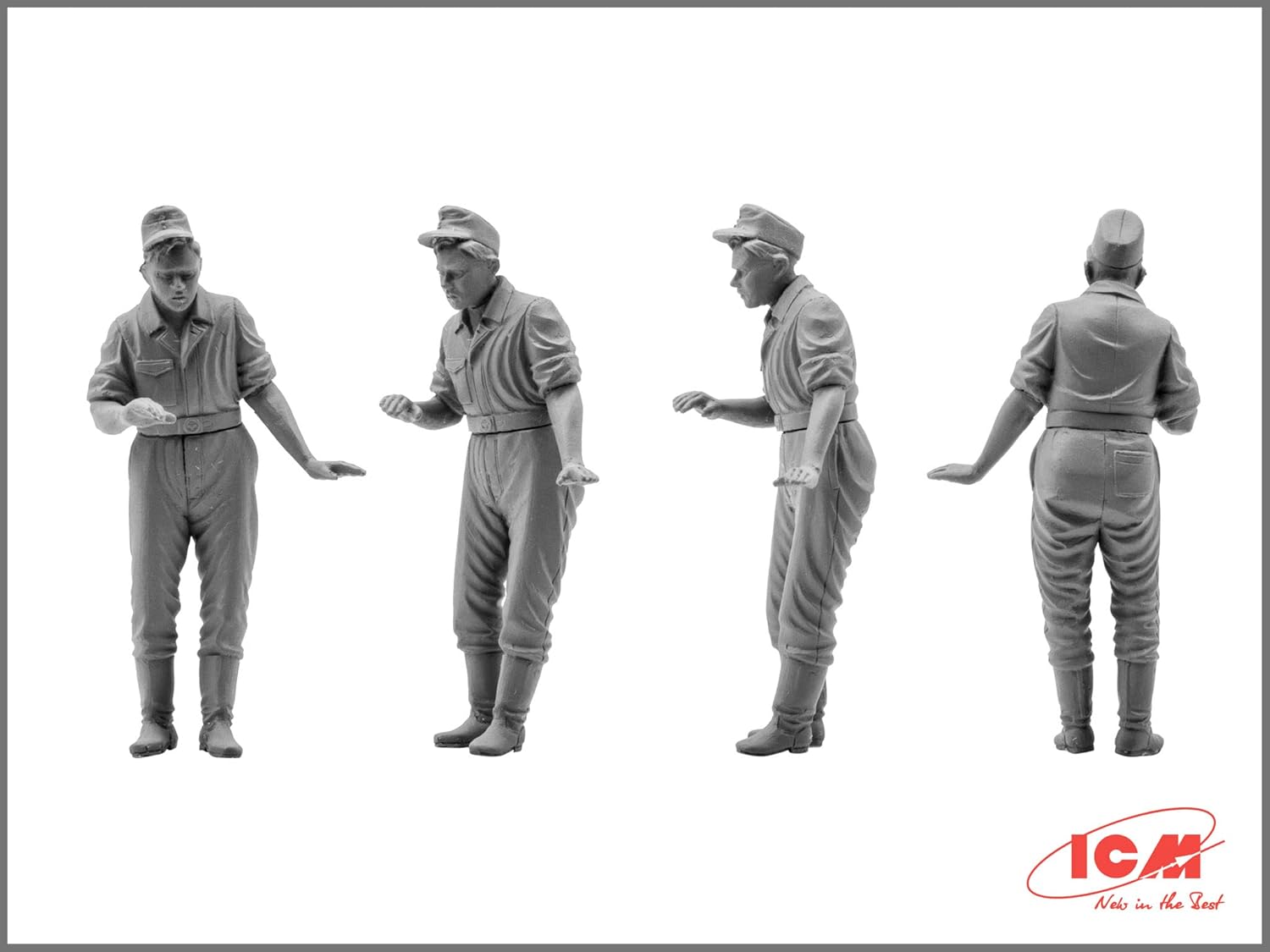 ICM ICM48082 1:48-Luftwaffe Pilots & Ground Personnel (1939-1945