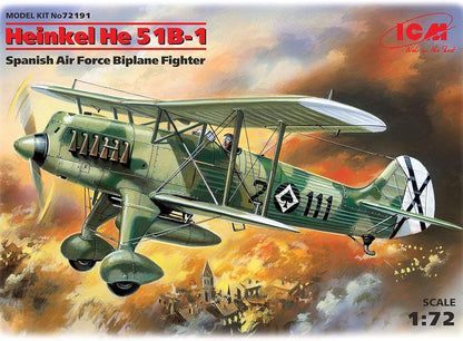ICM 72191 - Caccia Biplano Spagnolo Heinkel He 51B-1