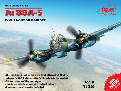 ICM 048232 - Modellino Aereo Junkers Ju88A-5 Bomber, Scala 1:48