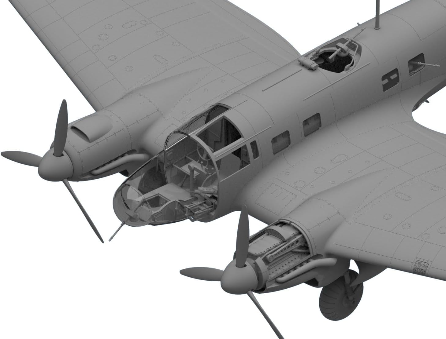 ICM ICM48261 1:48-He 111H-3, WWII German Bomber