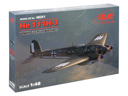 ICM ICM48261 1:48-He 111H-3, WWII German Bomber