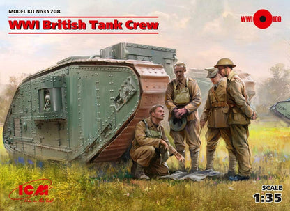 ICM ICM35708 1:35-WWI British Tank Crew 4 Fichi