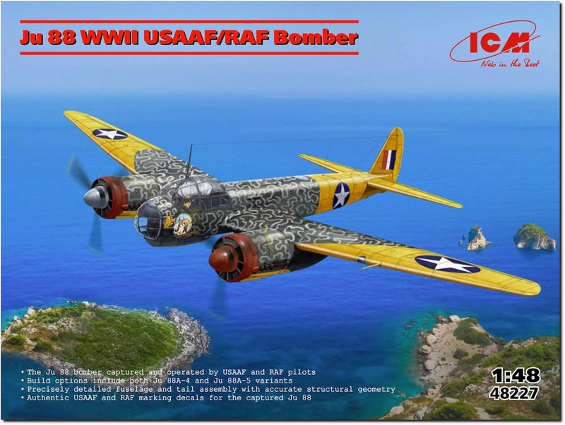 ICM - Maquette Avion Ju 88 Wwii Usaaf/raf Bomber |icm|48227| 1:48 Maquette Char Promo