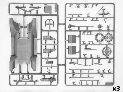 ICM DS2402 1/24 Ford Tin Lizzie 3-Piece Set Plastic Model (Automotive)