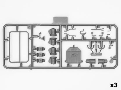 ICM DS2402 1/24 Ford Tin Lizzie 3-Piece Set Plastic Model (Automotive)